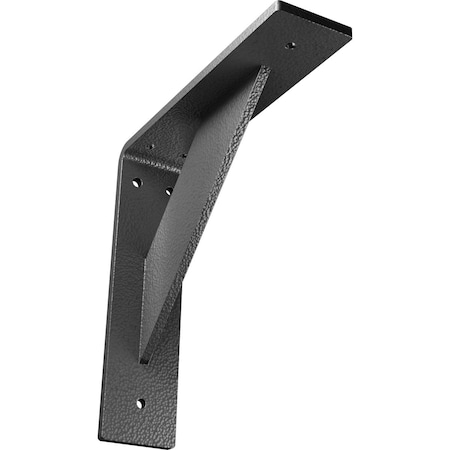 Ekena Millwork Traditional Steel Bracket, Hammered Silver 2"W x 8"D x 8"H BKTM02X08X08TRHSV